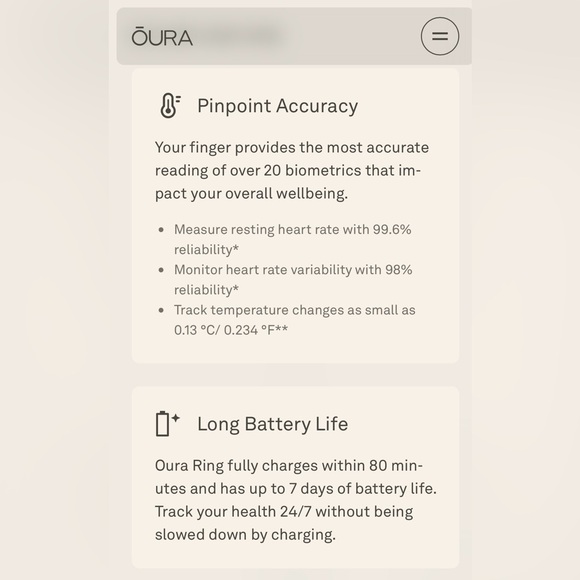 Oura Ring Gen 3 Heritage Silver Smart Ring in Size 8 •
WITH Charger - Picture 6 of 16